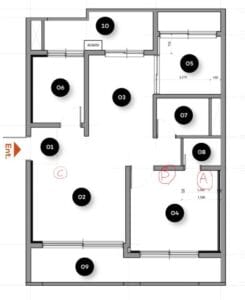 SmartThings와 Aqara 허브로 Zigbee·Thread 스마트홈 응답속도 개선을 테스트한 실제 도면 – 허브, 버튼, 스위치 위치 표시